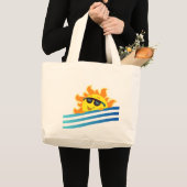 Tote Bag Lächelnde Sonne Jumbo Stoffbeutel (Vorderseite (Produkt))