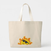 Tote Bag Lächelnde Sonne Jumbo Stoffbeutel (Rückseite)