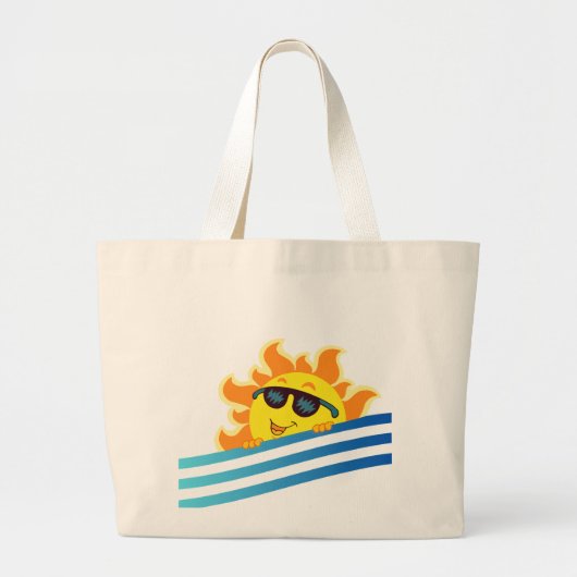 Tote Bag Lächelnde Sonne Jumbo Stoffbeutel (Vorne)
