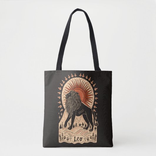 Tote Bag Leo Celestial Zodiac Art Tasche (Vorderseite)