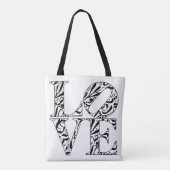 Tote Bag-LOVE-Design Tasche (Rückseite)