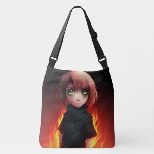 Tote Bag Mädchen mit Feuer Tragetaschen Mit Langen Trägern