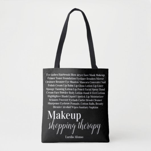 Tote Bag Makeup Shopping Therapie Tasche (Vorderseite)