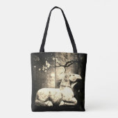 Tote Bag Marmorpferdedesign Tasche (Rückseite)