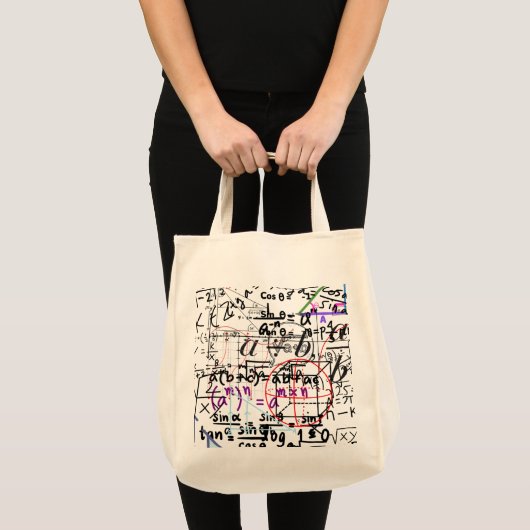 Tote Bag mathematisches gemustertes Design Tragetasche (Vorderseite (Produkt))