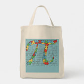 Tote Bag mathematisches gemustertes Design Tragetasche (Rückseite)