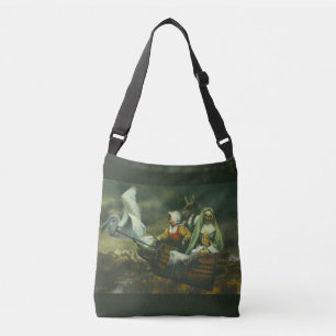 Tote Bag mit Aufdruck Three Witches All Over Tragetaschen Mit Langen Trägern