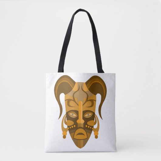 TOTE BAG MIT TRADITIONELLEM MASKDESIGN TASCHE (Vorderseite)