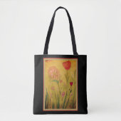 Tote Bag - Mixed Media Flowers Tasche (Vorderseite)