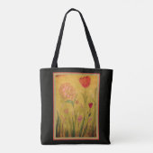 Tote Bag - Mixed Media Flowers Tasche (Rückseite)