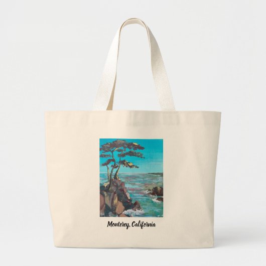 Tote bag: Monterey, California Jumbo Stoffbeutel (Vorne)