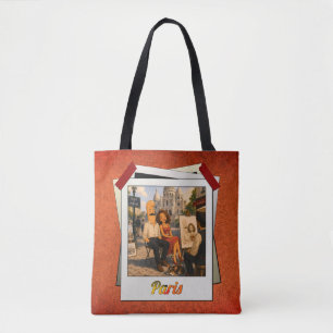Tote Bag Montmartre Kek und Ina -Geschenk mit Kork Tasche