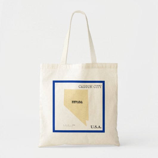 Tote Bag - Nevada Outline Map with City Tragetasche (Vorne)
