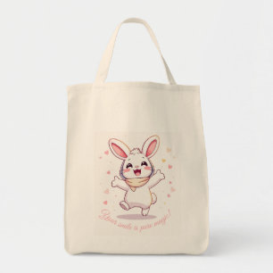 Tote Bag - Niedlicher Pastel-Kaninchen-Shopper Tragetasche