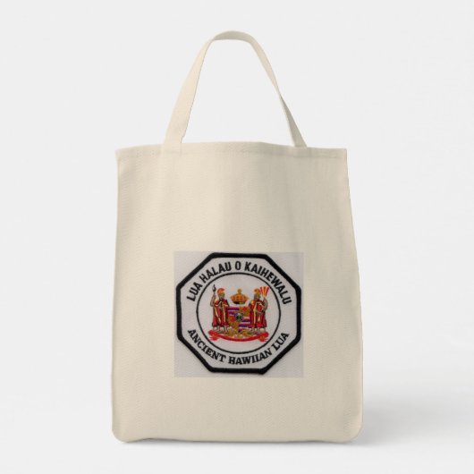 Tote Bag — "Ōlohe Kaihewalu mit Patch Tragetasche (Rückseite)
