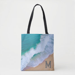 Tote Bag Ozeanwellensurfdesign Monogramm-Geschenk Tasche