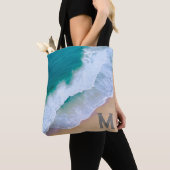 Tote Bag Ozeanwellensurfdesign Monogramm-Geschenk Tasche (Von Nahem)