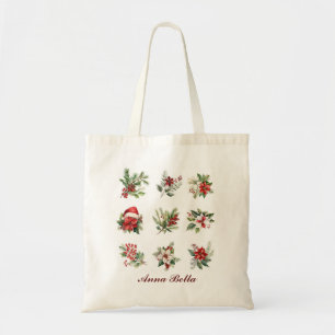 Tote Bag   Personalisierte Weihnachtsbotanik Tragetasche