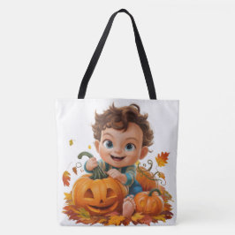 Tote Bag Pumpkin Halloween Seris 7 18 Tasche