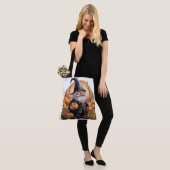 Tote Bag Pumpkin Halloween Seris 7 21 Tasche (Am Model)