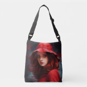 Tote Bag Red Hat Girl Tragetaschen Mit Langen Trägern (Vorderseite)