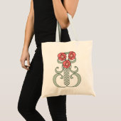 Tote Bag Rose Art Déco Tragetasche (Vorderseite (Produkt))