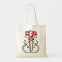 Tote Bag Rose Art Déco