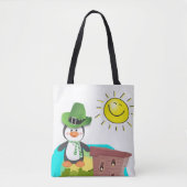 Tote Bag Saint Patrick's Day Penguin Tasche (Vorderseite)