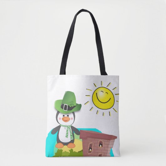Tote Bag Saint Patrick's Day Penguin Tasche (Vorderseite)
