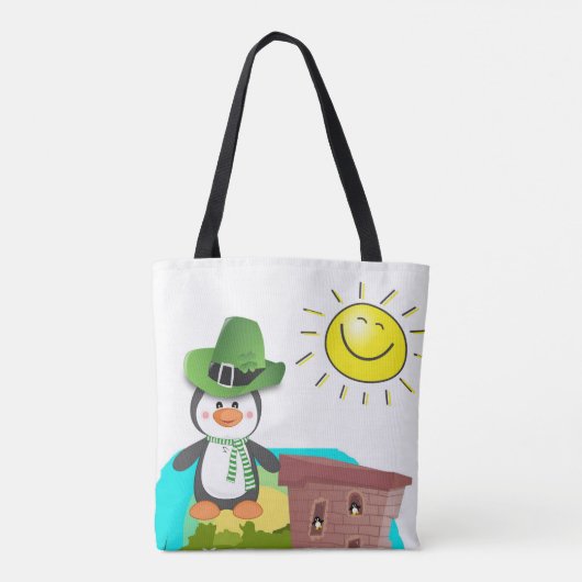 Tote Bag Saint Patrick's Day Penguin Tasche (Rückseite)