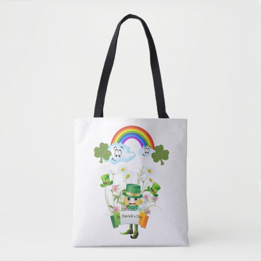 Tote Bag Saint Patrick's Day Rainbow Tasche (Vorderseite)