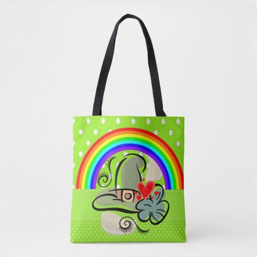 Tote Bag Saint Patrick's Day Rainbow Tasche (Vorderseite)