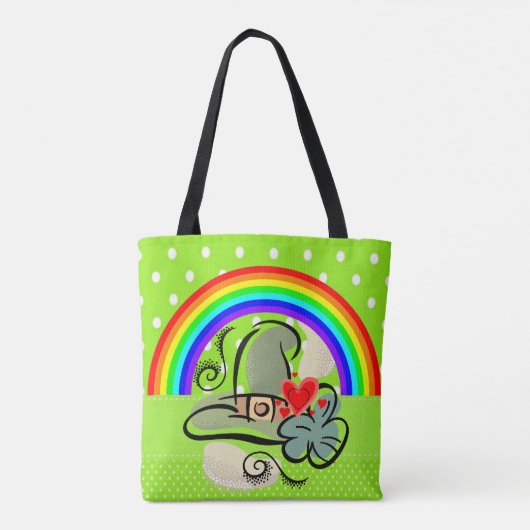 Tote Bag Saint Patrick's Day Rainbow Tasche (Rückseite)