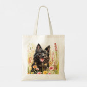 Tote Bag – Schipperke Canvas Dog Lover Bag Tragetasche (Rückseite)