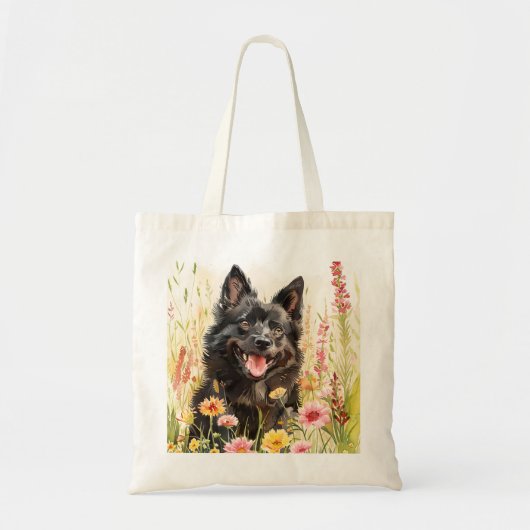 Tote Bag – Schipperke Canvas Dog Lover Bag Tragetasche (Vorne)
