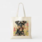 Tote Bag – Schnauzer Canvas Tote for Dog Lovers Tragetasche (Rückseite)