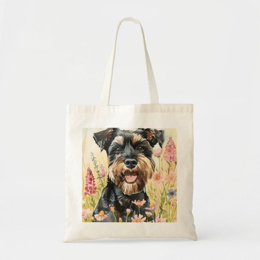 Tote Bag – Schnauzer Canvas Tote for Dog Lovers Tragetasche (Vorne)
