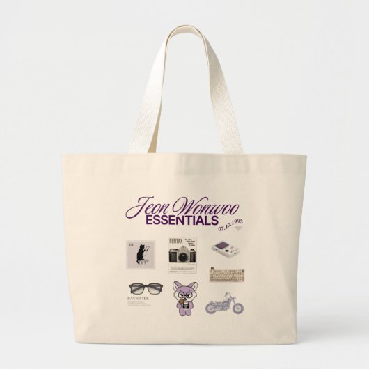 Tote Bag Seventeen Wonwoo - Kpop merch Jumbo Stoffbeutel (Vorne)