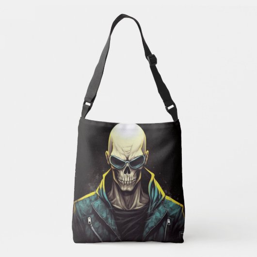 Tote Bag Skeleton Tragetaschen Mit Langen Trägern (Rückseite)