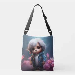 Tote Bag Small with white hair Tragetaschen Mit Langen Trägern