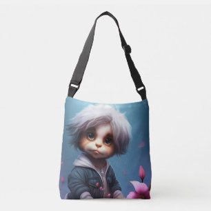Tote Bag Small with white hair Tragetaschen Mit Langen Trägern