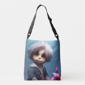Tote Bag Small with white hair Tragetaschen Mit Langen Trägern (Rückseite)