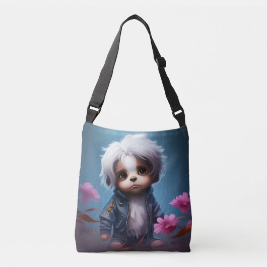 Tote Bag Small with white hair Tragetaschen Mit Langen Trägern (Vorderseite)