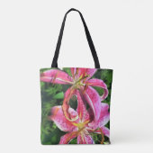 Tote Bag Stargazer Lilie Tasche (Rückseite)