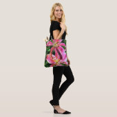 Tote Bag Stargazer Lilie Tasche (Am Model)