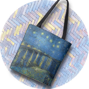 TOTE BAG - "Starry Night Over Rhone" - van Gogh Tasche