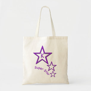 Tote Bag - Super Star im Lila Tragetasche