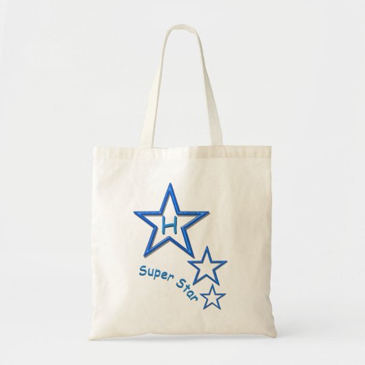 Tote Bag - Super Star in Blue Tragetasche (Vorne)