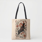 Tote Bag Taurus Celestial Zodiac Art Tasche (Vorderseite)