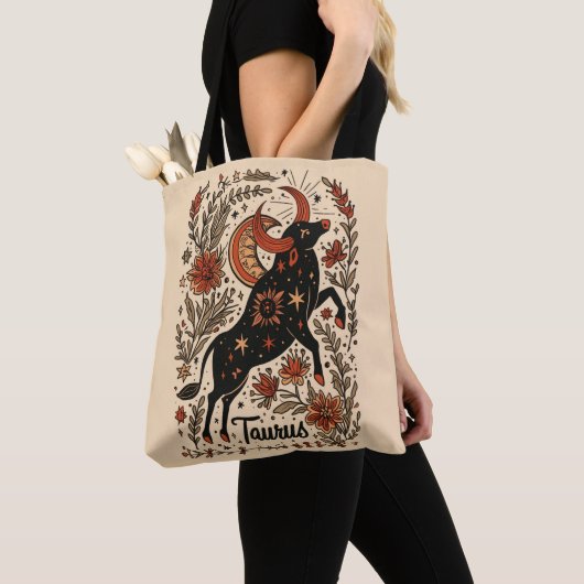 Tote Bag Taurus Celestial Zodiac Art Tasche (Von Nahem)